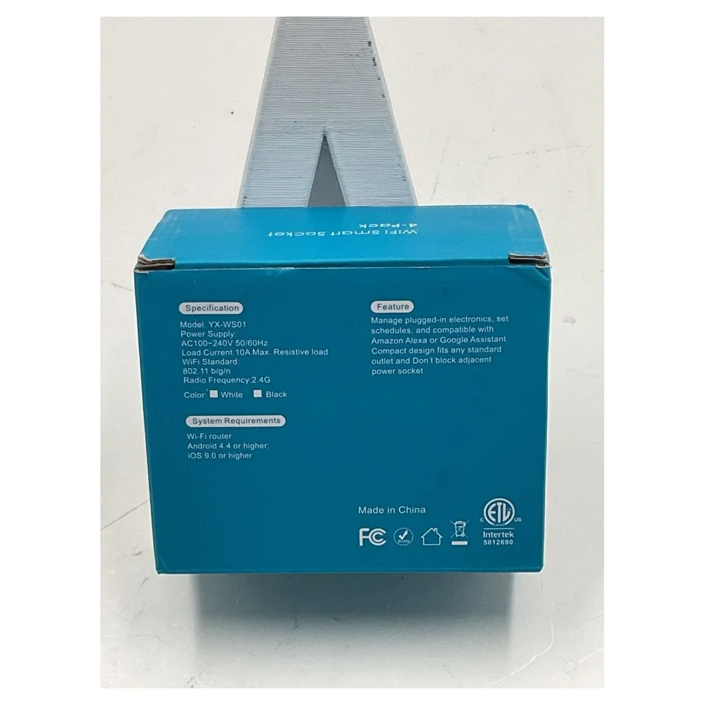 Amysen WiFi Smart Plug 4-Pack Alexa Google Home Compatible 10A YX-WS01 New